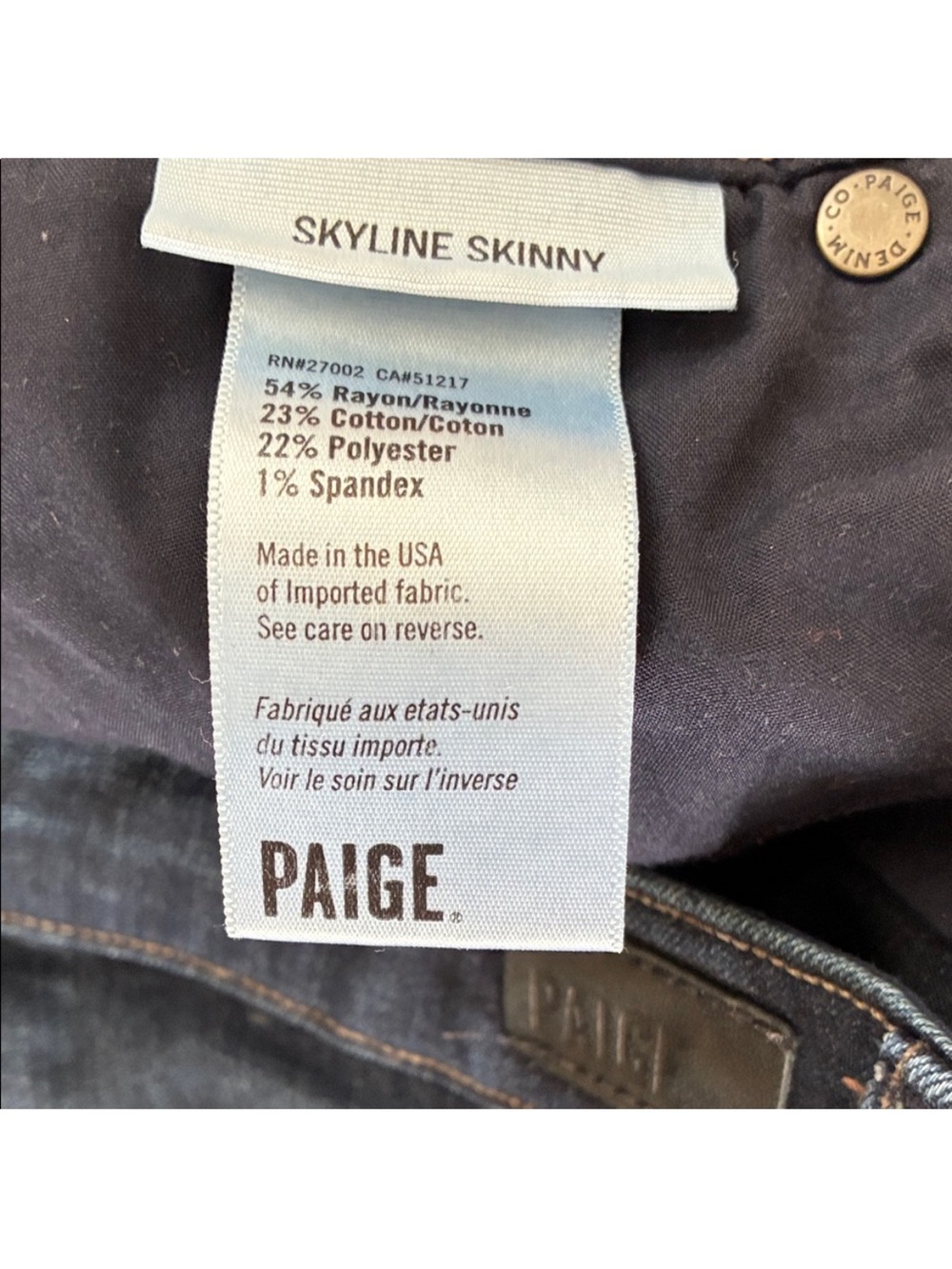 Paige Women's Denim Skyline Skinny Mona Jeans Size 28 - Picture 8 of 10
